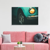 Oude, retro auto voorzijde afbeelding op canvas afdruk (Insitu (Woonkamer))