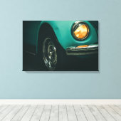 Oude, retro auto voorzijde afbeelding op canvas afdruk (Insitu (Houten vloer))