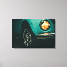 Oude, retro auto voorzijde afbeelding op canvas afdruk