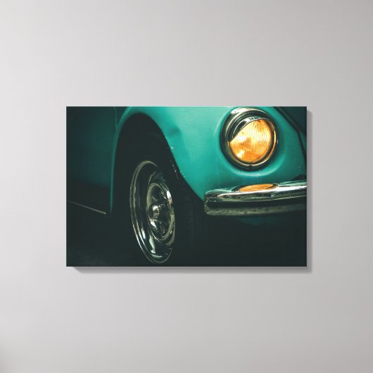 Oude, retro auto voorzijde afbeelding op canvas afdruk (Voorkant)