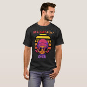 Oude Retro Beste Kat Tante Ooit Kat Moederdag T-shirt (Voorkant volledig)