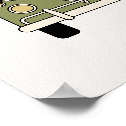 Oude Retro Camper Vans Bussen Poster (Hoek)