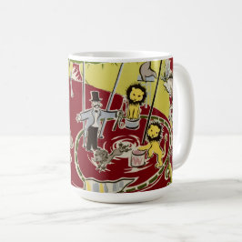 Oude Retro Circus Dieren Ring Thema Koffiemok
