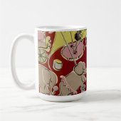Oude Retro Circus Dieren Ring Thema Koffiemok (Links)