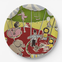 Oude Retro Circus Dieren Ring Thema