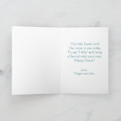 Oude Retro Cute Pasen Konijn Custom Feestdagen Kaart (Binnen)