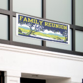 Oude Retro Familiestamboom Spandoek (Buitenkant Gebouw)