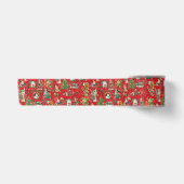 Oude Retro Festieve Rode Kerstvakantie Satijnen Lint (Voorkant)