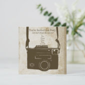 Oude Retro Film Camera op Antiek papier Kaart (Staand voorkant)