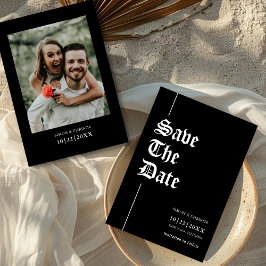 Oude Retro Foto Zwart Wit Bruiloft Save The Date