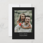 Oude Retro Foto Zwart Wit Bruiloft Save The Date (Achterkant)