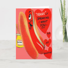 Oude Retro Hotdog Valentijnkaart Feestdagen Kaart
