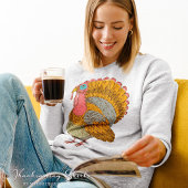 Oude Retro Kalkoen Herfst Thanksgiving Trui