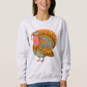 Oude Retro Kalkoen Herfst Thanksgiving Trui (Voorkant)