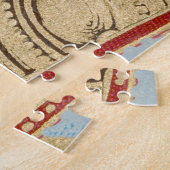 Oude Retro Kerstman Kerst Postkaart Legpuzzel (Zijkant)