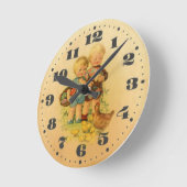 Oude retro kinderen ronde klok (Hoek)