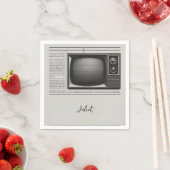 Oude Retro Krant Bruiloft Bruidsmeisjesfeestje Servet (Insitu)