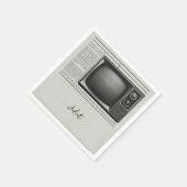 Oude Retro Krant Bruiloft Bruidsmeisjesfeestje Servet (Hoek)