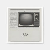 Oude Retro Krant Bruiloft Feest Servet (Voorkant)