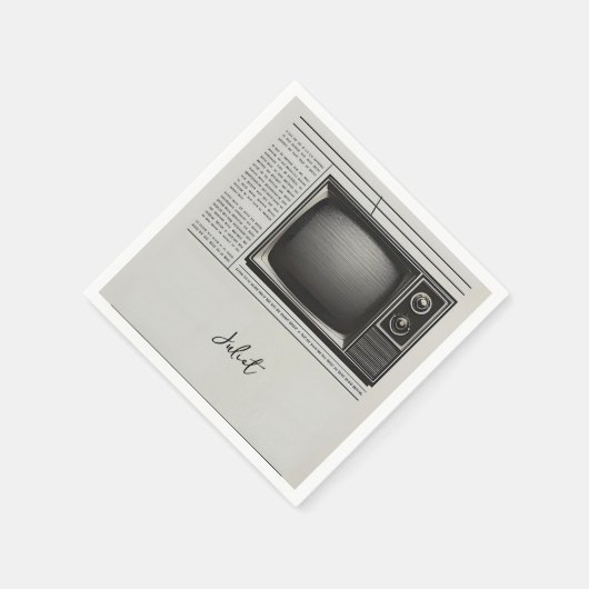 Oude Retro Krant Bruiloft Feest Servet (Hoek)