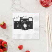 Oude retro monochrome spiegelreflexcamera servet (Insitu)