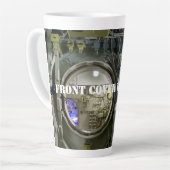 oude retro-onderzeeboot latte mok (Linkerhoek)