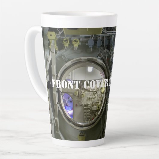 oude retro-onderzeeboot latte mok (Linkerhoek)