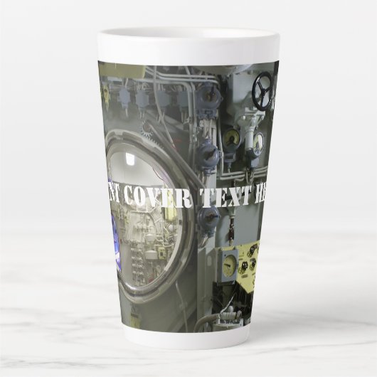 oude retro-onderzeeboot latte mok (Voorkant)