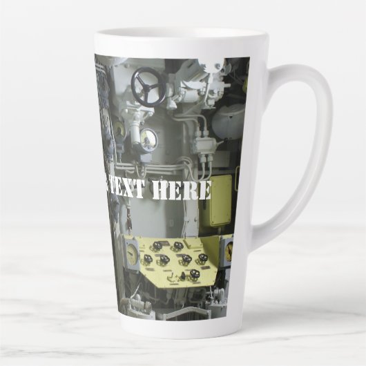 oude retro-onderzeeboot latte mok (Rechts)