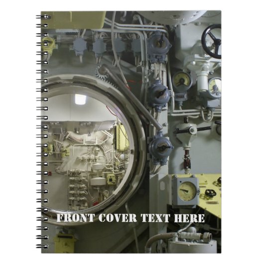 oude retro-onderzeeboot notitieboek (Voorkant)