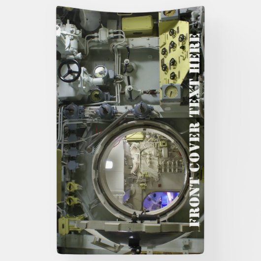 oude retro-onderzeeboot spandoek (Verticaal)