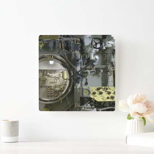 oude retro-onderzeeboot vierkante klok (Huis)