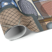 Oude Retro Radio Midden-Jaren Antiek Cadeaupapier (Rol Hoek)