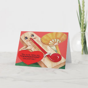 Oude Retro Thermometer Valentijnkaart Feestdagen Kaart