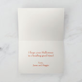 Oude Retro Trick or Treat aangepaste Halloween Feestdagen Kaart (Binnen)