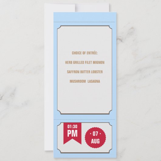 Oude Retro Trouw RSVP Treinkaartje Stub foto Kaart (Achterkant)