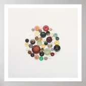 Oude Retro Vierkante Knoppen Kunstprint Poster (Voorkant)
