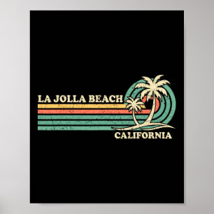 Oude Retro Zomer Vakantie Californië La Jolla Poster