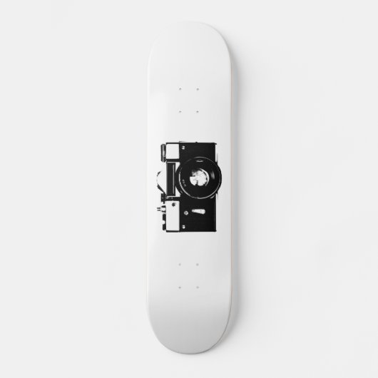 Oude retromonochrome SLR-camera Persoonlijk Skateboard (Voorkant)