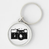 Oude retromonochrome SLR-camera Sleutelhanger (Voorkant)