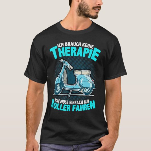 Oude Retroscooter Ik heb geen therapie nodig T-shirt (Voorkant)