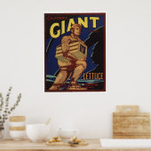 oude reuzenbonbons en groentesoorten poster (Keuken)