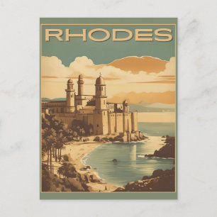 Oude Rhodes Griekenland - Rhodes eiland grieks tri Briefkaart