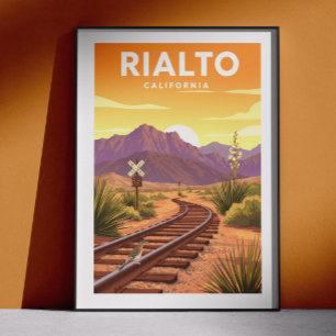 Oude Rialto Californië Poster