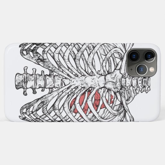 Oude ribbenkast- en hartanatomie Halloween Case-Mate iPhone Case (Achterkant (horizontaal))