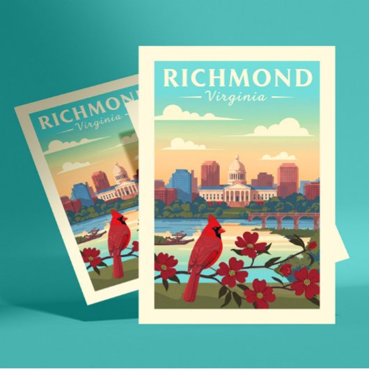 Oude Richmond Virginia Briefkaart