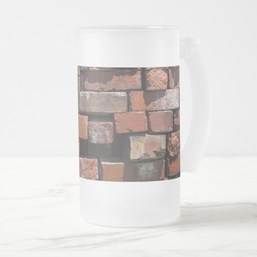 Oude riemen Abstracte Mok van geblazen glas (Voorkant rechts)