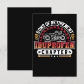 Oude rijders met een grappige motorfiets - zoon of kaart (Voorkant / Achterkant)