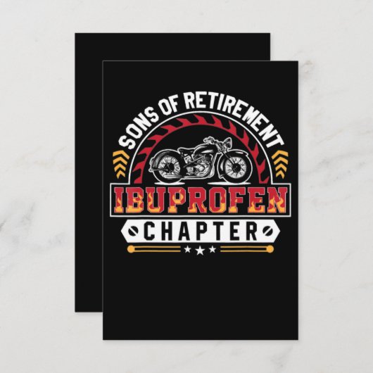 Oude rijders met een grappige motorfiets - zoon of kaart (Voorkant / Achterkant)