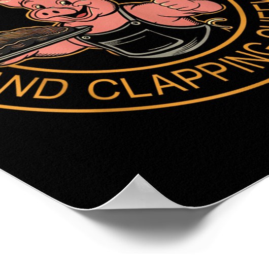 Oude rijen roken vlees en klappende wangen Grappig Poster (Hoek)